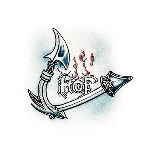 Dagger With Hope Engraved On It