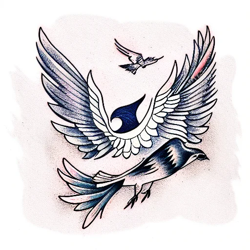 Flying Bird Without Legs