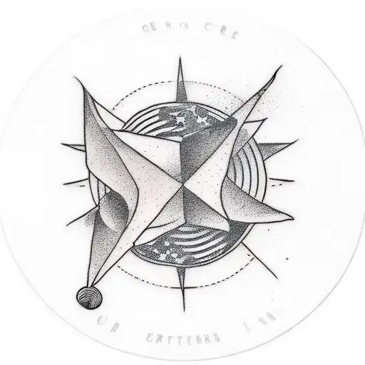 Thin Circle Line With Coordinates