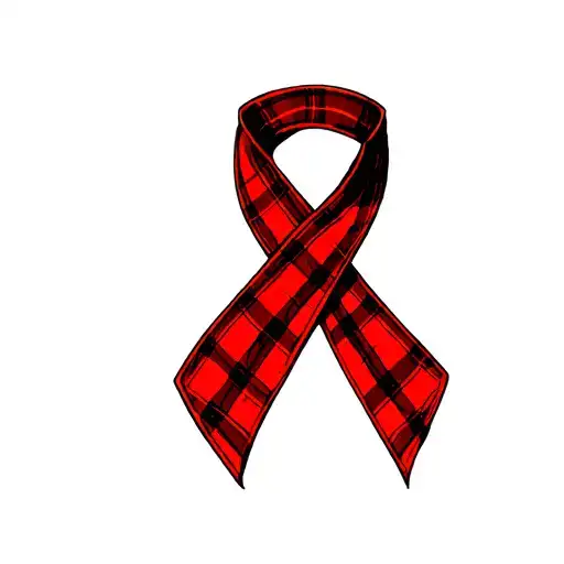 Red And Black Plaid Ribbon Going