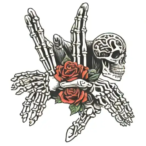 Skeleton Hand Holding Hands