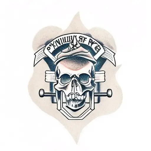 Skull With Gym Bars