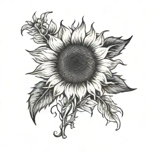 Sunflower Half Dying