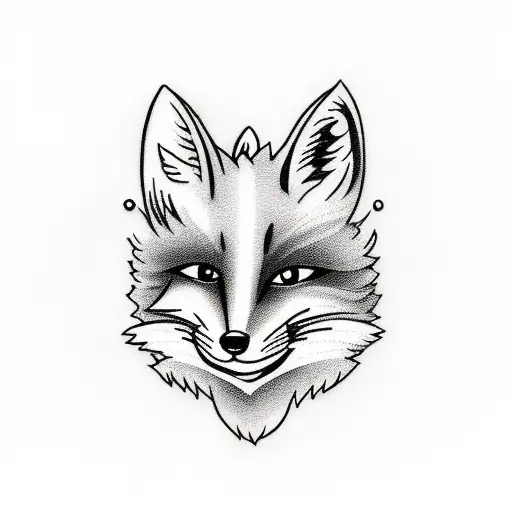 Fox With An Apple On Head