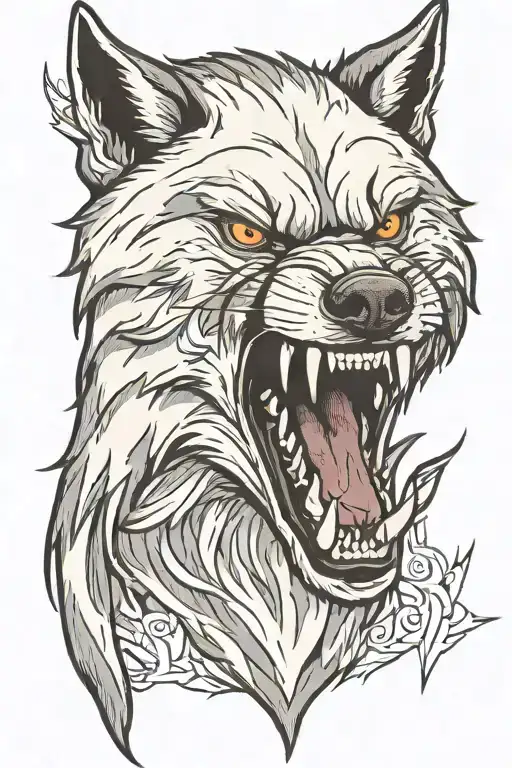 Angry Wolf Head