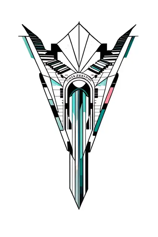 Synthesizer Cirquit Geometric Design Under Knee Color