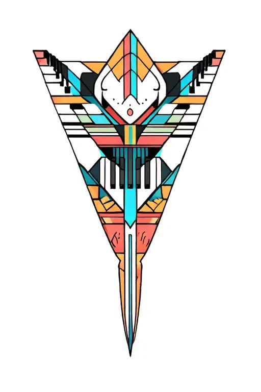 Synthesizer Cirquit Geometric Design Under Knee Color