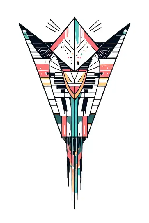 Synthesizer Cirquit Geometric Design Under Knee Color