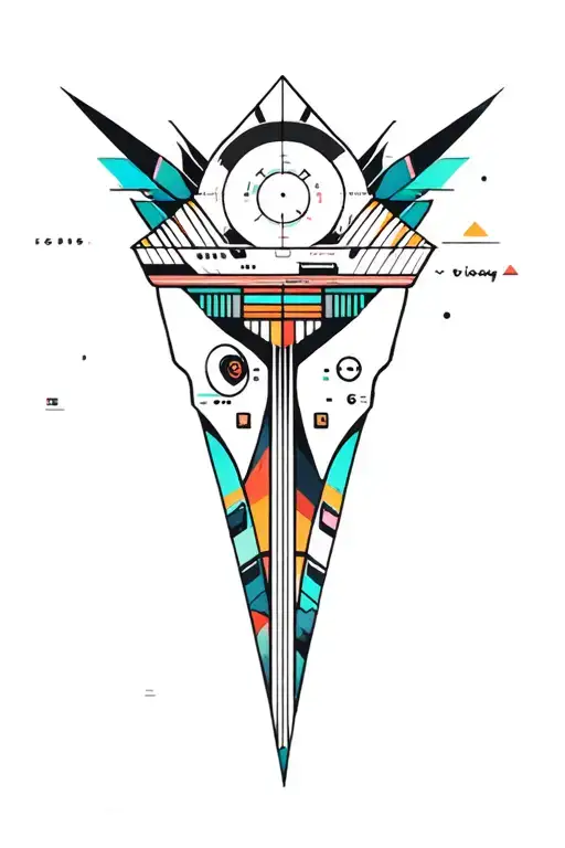 Synthesizer Cirquit Geometric Design Under Knee Color