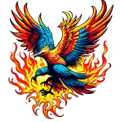 Phoenix Bird Rising Fire Coming