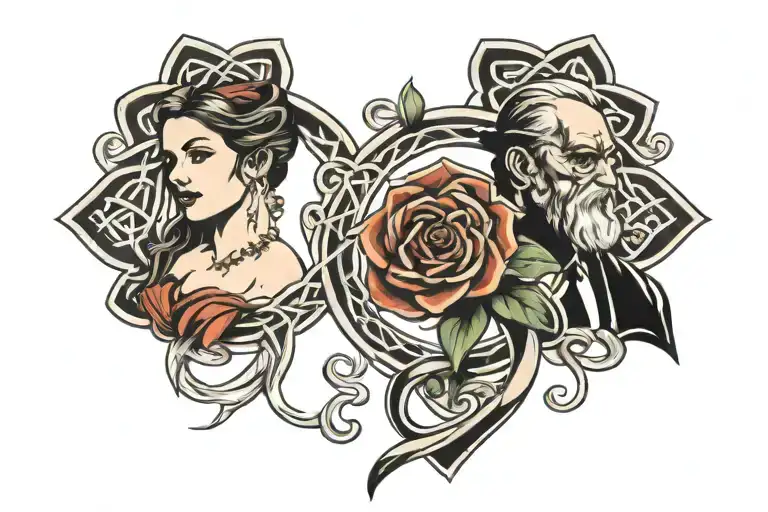 Father And Daughter Celtic Knot