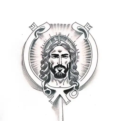 Jacked Jesus On A Roman Style Cross