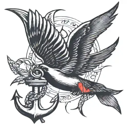 Swallow And An Anchor