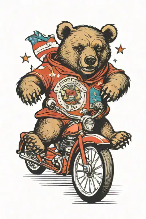 Circus Bear Tricycle Coat Of Arms