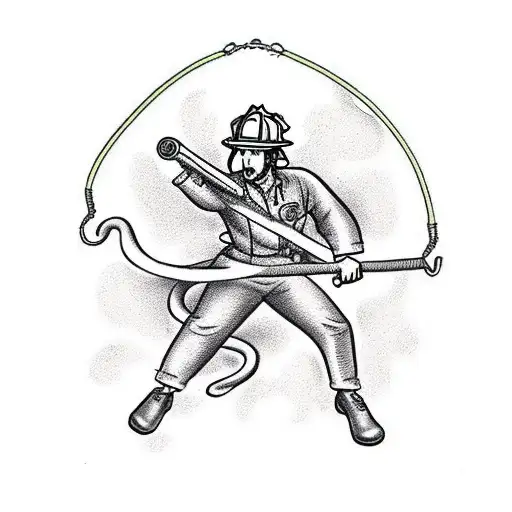 A Firefighter Heroically Saving Animals From A Burning Building