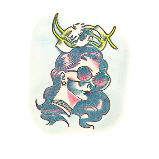 Female Devil Walking Away