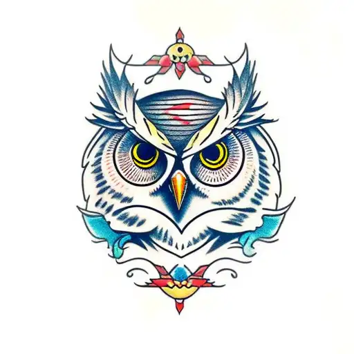 Wise Owl Head With No Background