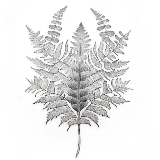 A Delicate Fern Leaf With Intricate Patterns And Textures