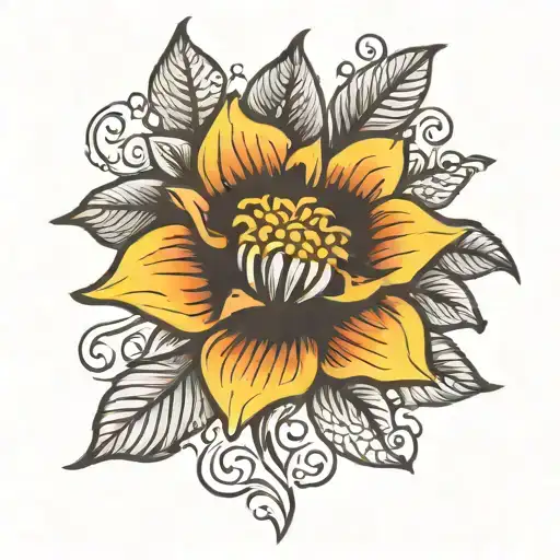 Flower Old School Black