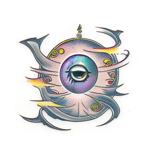 A Mystical Creature Emerging From A Black Hole