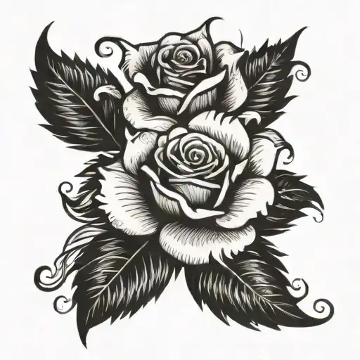 Rose Dolar Tatto Design