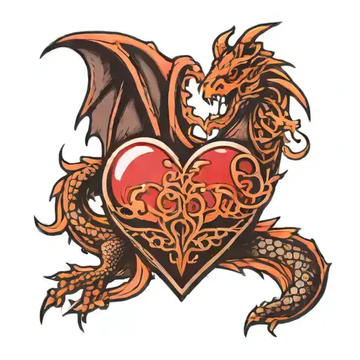 Heart With Dragon Wings