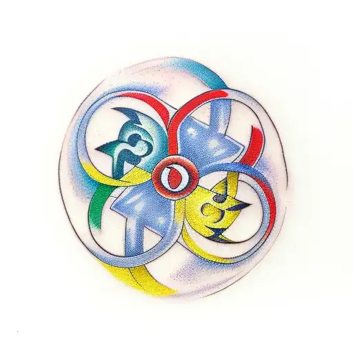 Infinity Symbol Made Of Children's Handprints