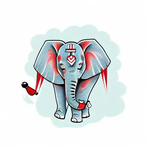 Elephant In Cheerleading Uniform