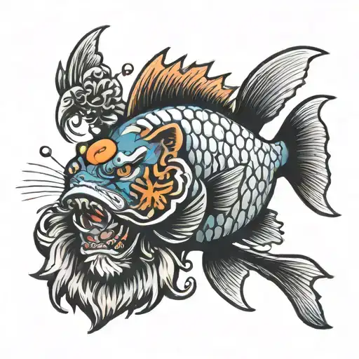 Fish And Lion