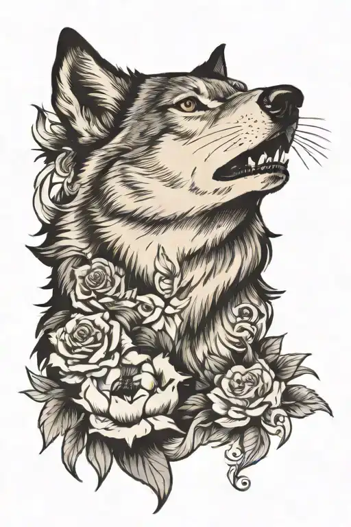 Somthing With A Wolf To For My Late Grandfather With The Dates Dec 21 1948 And May 6 2014