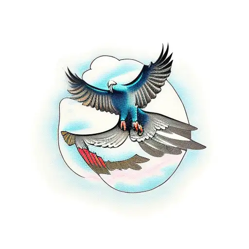 Vulture With Script 'So It Seems The Vultures Getting Too Full To Fly'