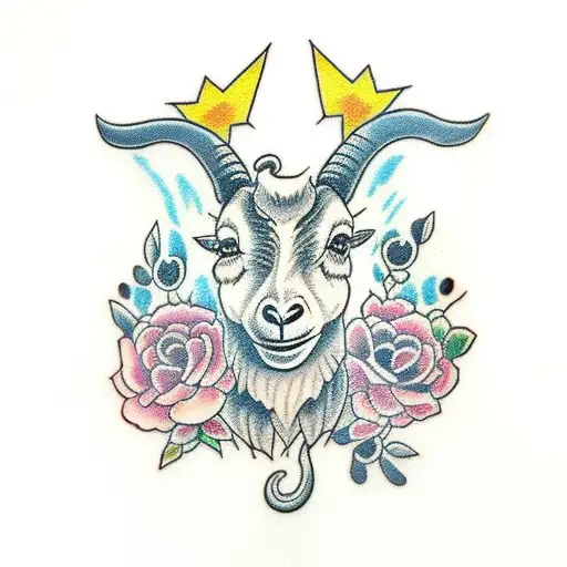 Cranb Hanging On To Cute Female Goat