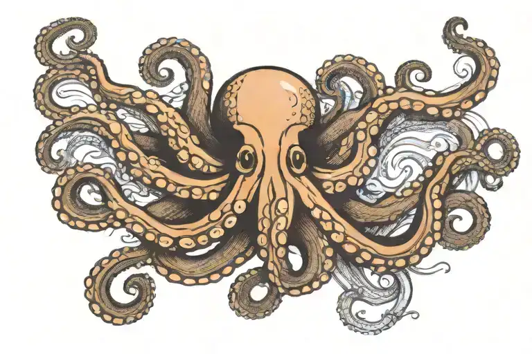 Octopus Wrapping Its Tentacles