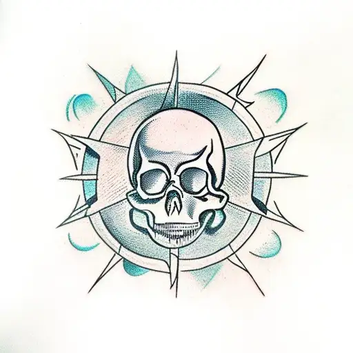 Skull With Square And Compass Freemansonry