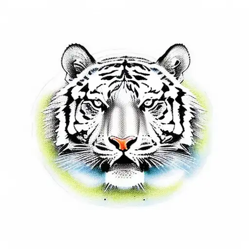 All Body Tiger With The Years 1970 And 1969 On Top