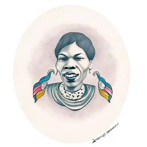 Portrait Of Zora Neale Hurston With A Motivational Phrase In Her Handwriting