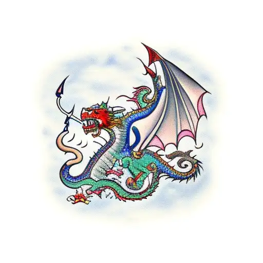 Persian Dagger With A Dragon