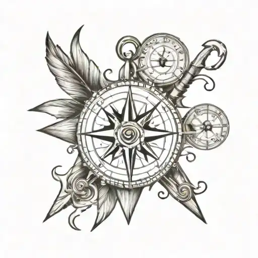 Compass And Letter C