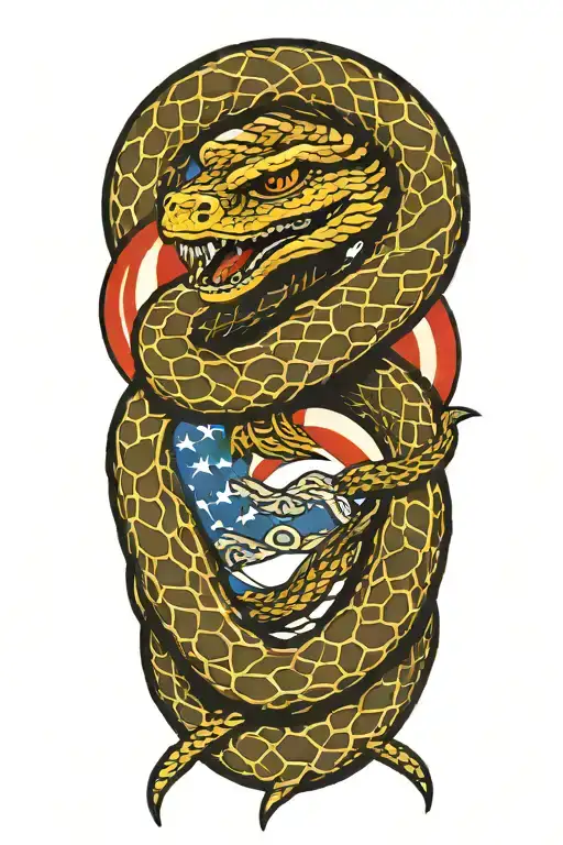 Don't Tread On Me Snake Patriot