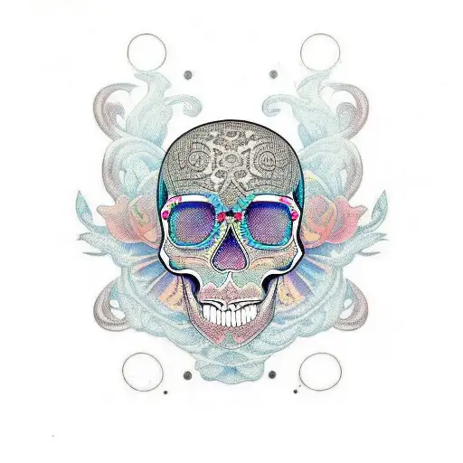 Skull With Intricate Abstract Patterns Inspired By Poetry