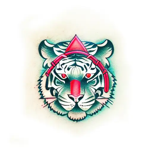 Cross With Tiger Head