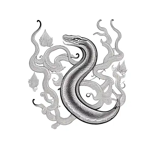 White Snake Black Snake Bonded In Heart