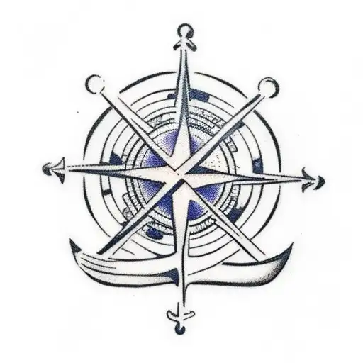 Anchor With Compass
