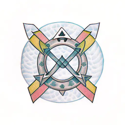 Arrow With Cancer Ribbon