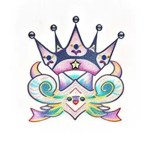 Cute Kawaii Crown Sparkly Pastel