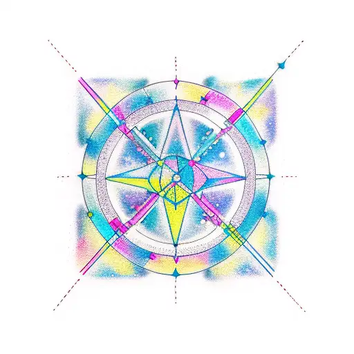 A Constellation Of Gemini Formed By Interconnected Lines And Code Symbols