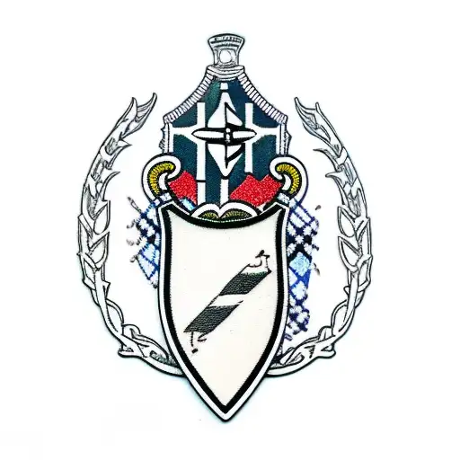 Aberdeen Football Club Badge And Scotland Flag With Mountains