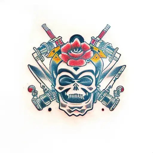 Japanese Space Skull Samurai