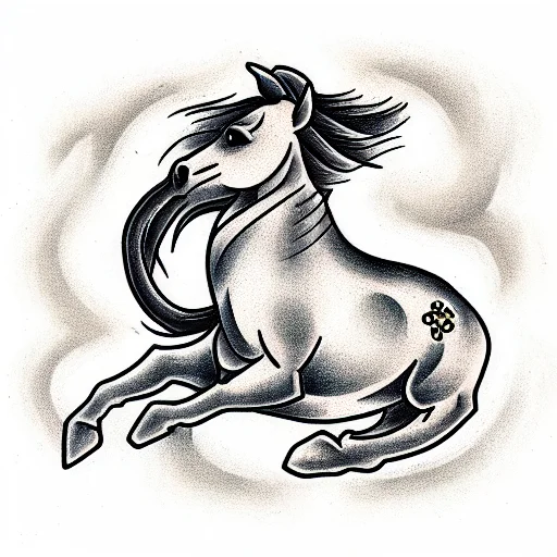 Horse Raising His Front Legs