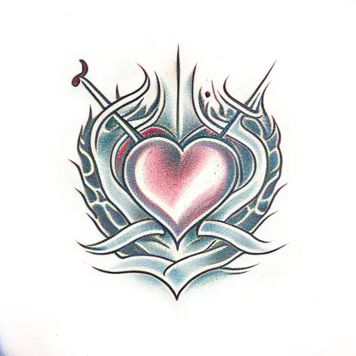 Heart With Fire And Thorns